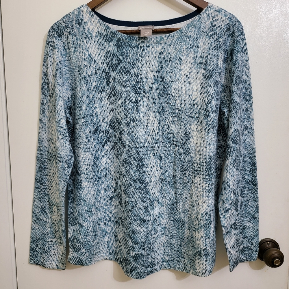 Chico's Women's Crewneck Pullover Long Sleeve